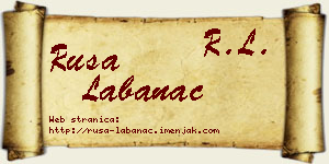 Rusa Labanac vizit kartica